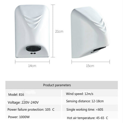 Automatic Electric Hand Dryer Wall Mounted 1000W by HitMyNeed