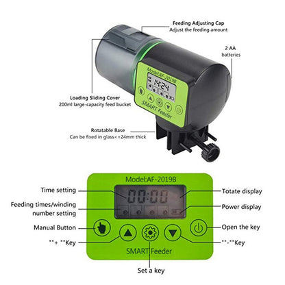 Automatic Fish Feeder Timer Dispenser 0.2L by HitMyNeed