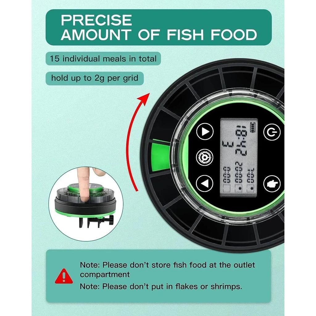 Automatic Fish Feeder with Timer & USB Rechargeable by HitMyNeed
