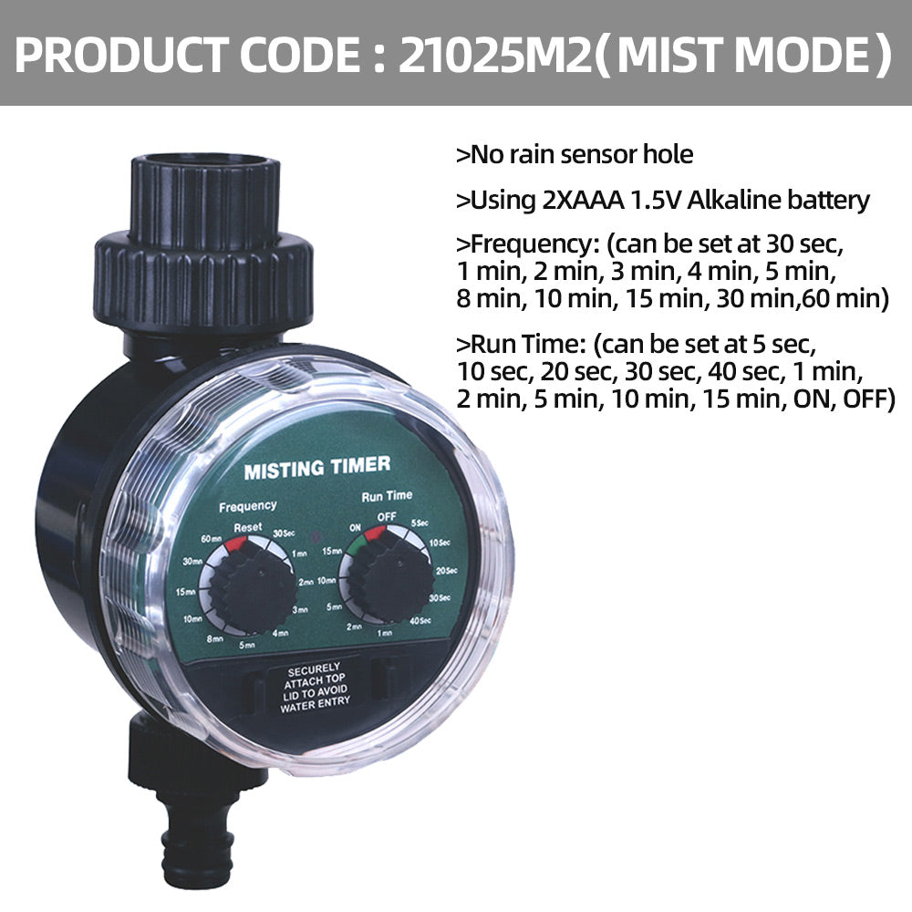 Automatic Garden Water Timer with Ball Valve mist-timer by HitMyNeed