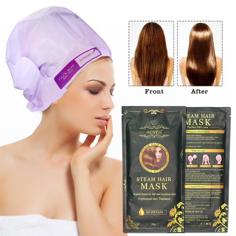Automatic Heating Steam Hair Mask with Argan Oil by HitMyNeed