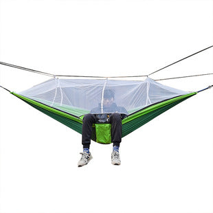 Automatic Mosquito Net Camping Hammock with Poles by HitMyNeed