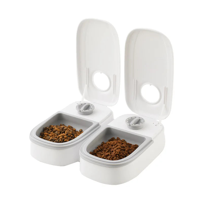 Automatic Pet Feeder 350ml with Double Bowl Timer by HitMyNeed