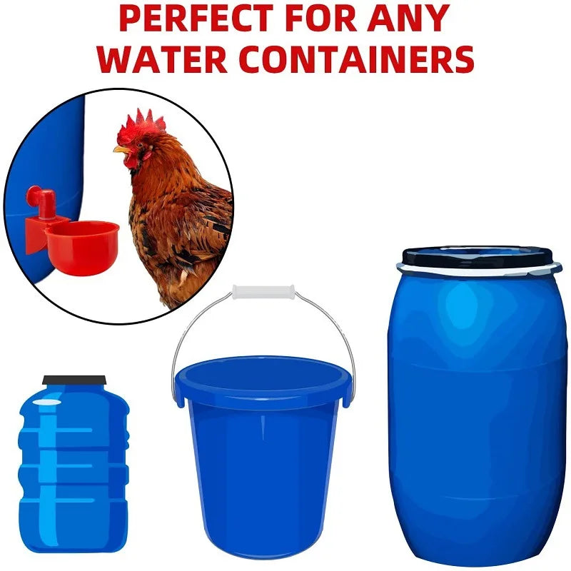 Automatic Poultry Drinking Cups, 2 Pack by HitMyNeed