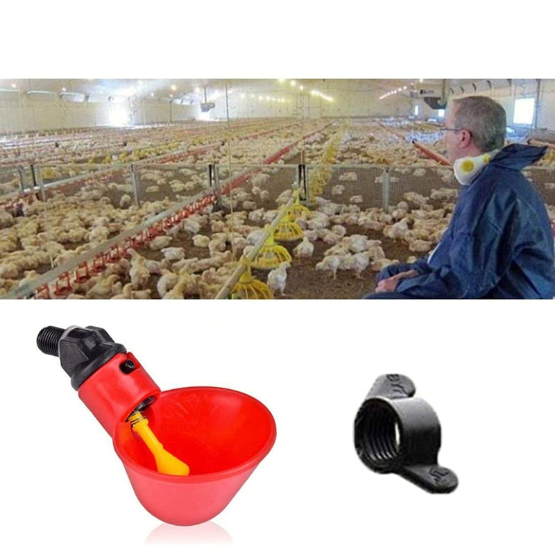 Automatic Poultry Drinking Cups, 24 Pack by HitMyNeed