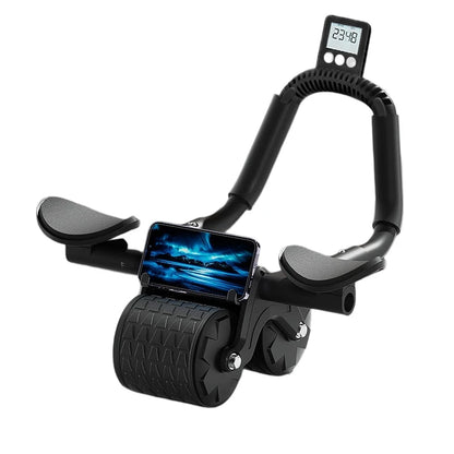 Automatic Rebound Ab Wheel with Elbow Support & Counter black-with-counter by HitMyNeed
