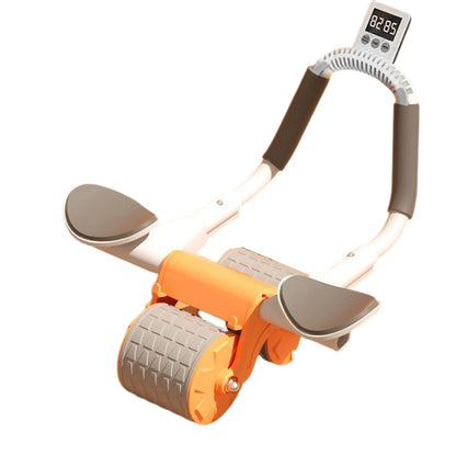 Automatic Rebound Ab Wheel with Elbow Support & Counter orange-with-counter by HitMyNeed