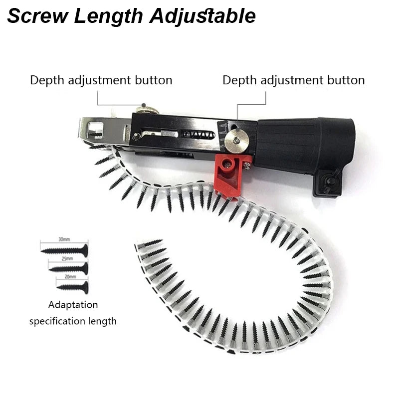 Automatic Screwdriver Chain Nail Gun Drill Adapter by HitMyNeed
