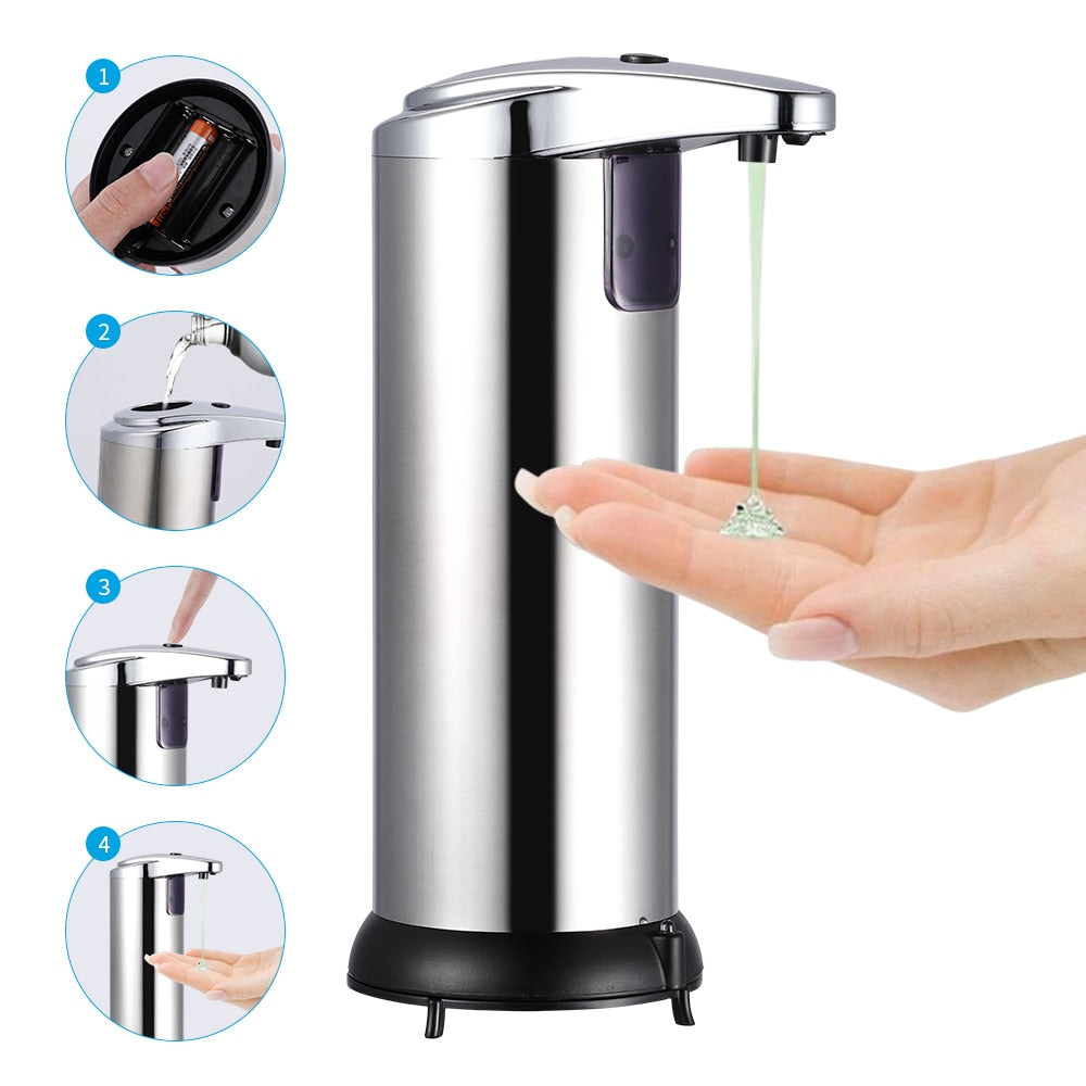 Automatic Stainless Steel Hand Wash Dispenser by HitMyNeed
