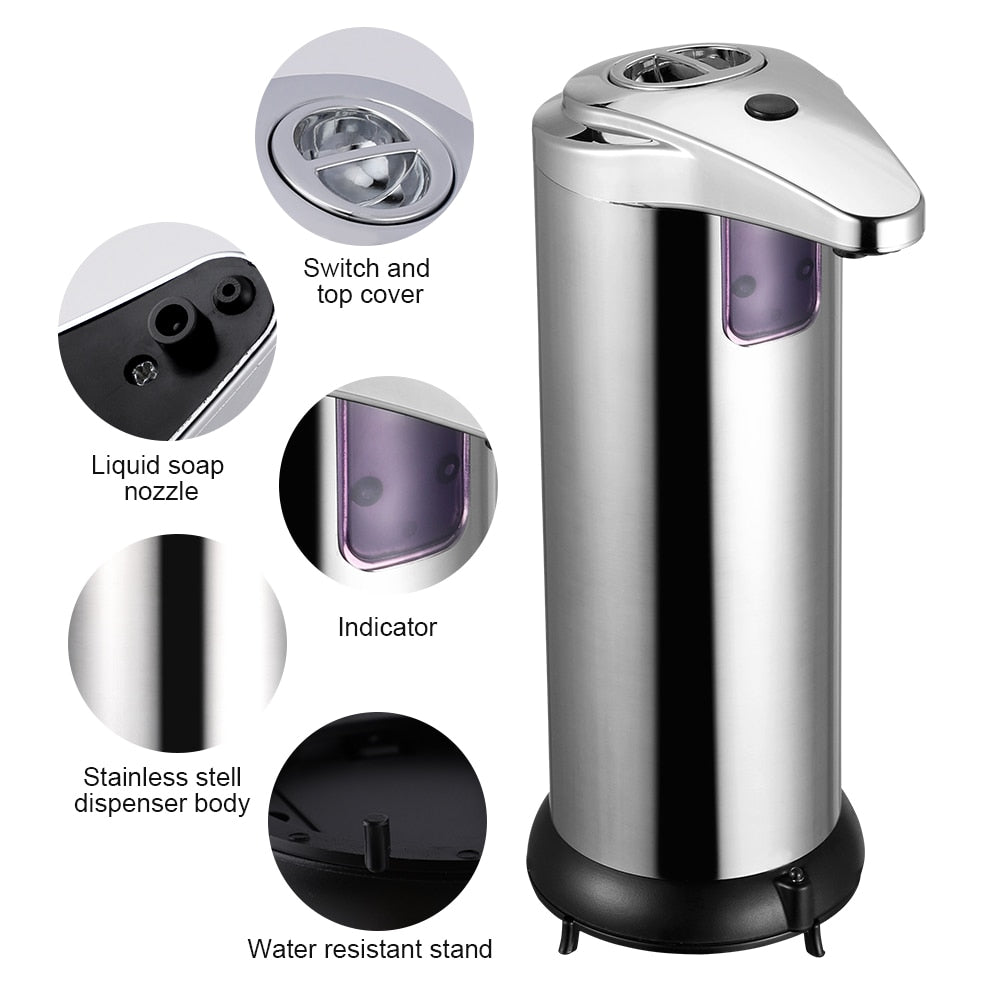 Automatic Stainless Steel Hand Wash Dispenser by HitMyNeed