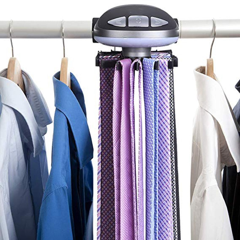 Automatic Tie Rack Organizer for Ties and Belts by HitMyNeed