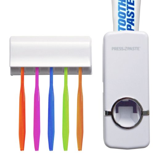 Automatic Toothpaste Dispenser & Toothbrush Holder by HitMyNeed