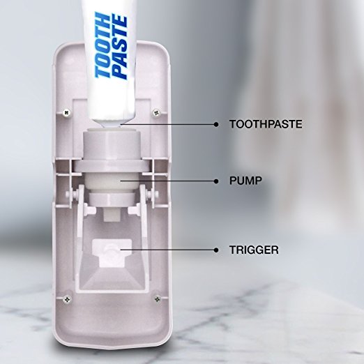 Automatic Toothpaste Dispenser & Toothbrush Holder by HitMyNeed