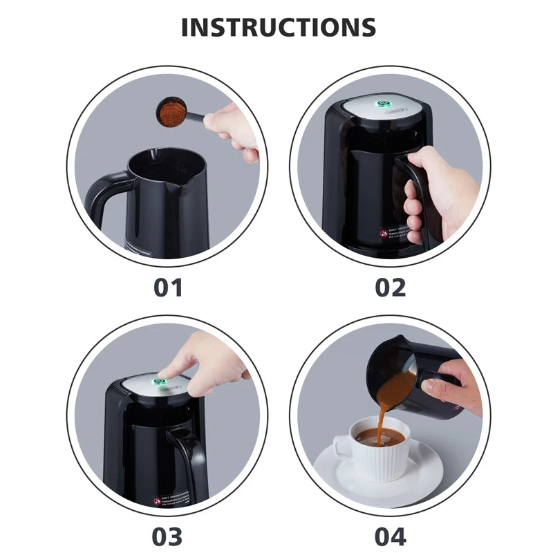 Automatic Turkish Coffee Machine Electric Pot H9 by HitMyNeed