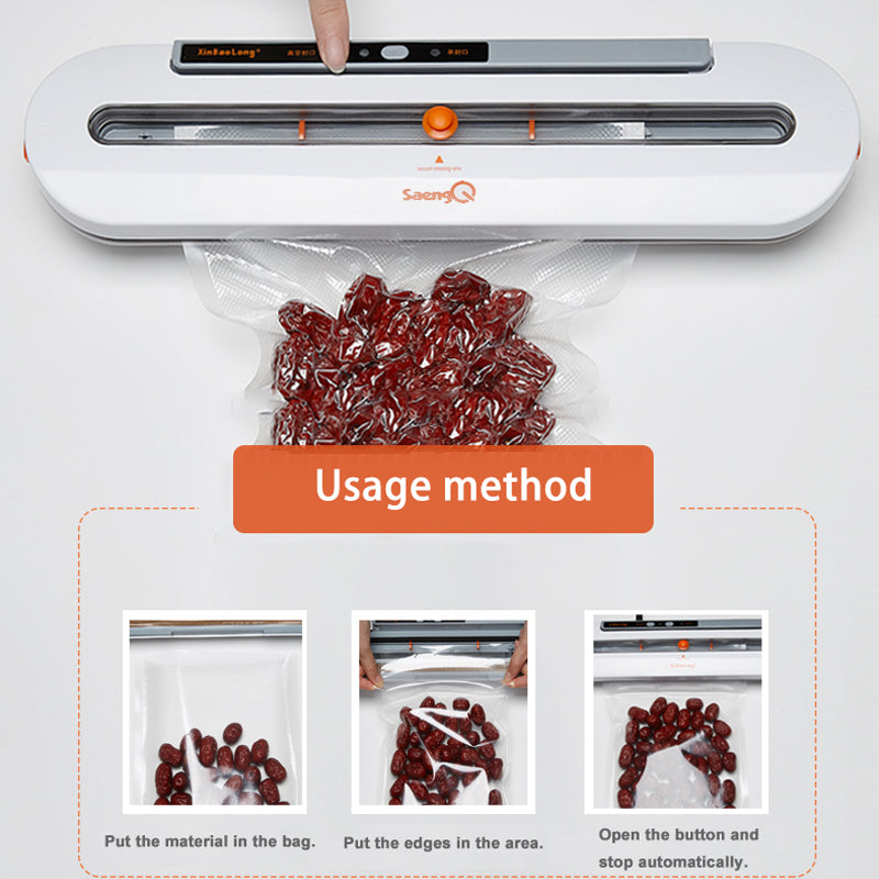 Automatic Vacuum Food Sealer Machine 80W by HitMyNeed