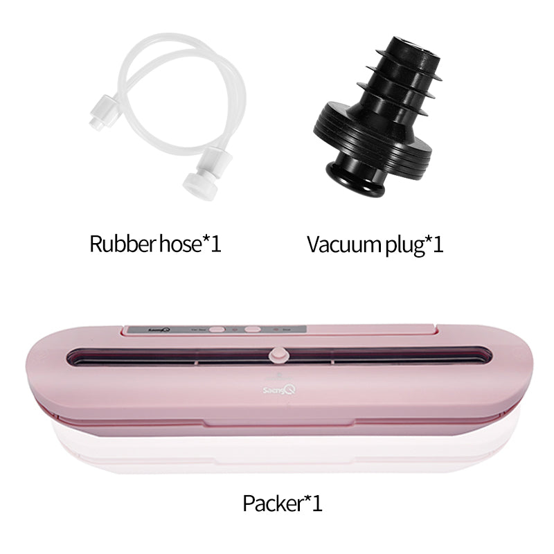 Automatic Vacuum Food Sealer Machine 80W pink-2pcs uk-220v by HitMyNeed