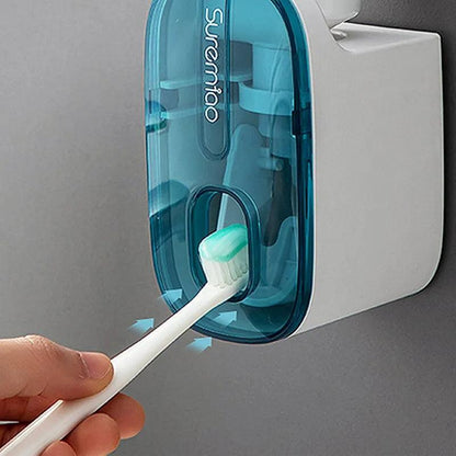 Automatic Wall-Mount Toothpaste Dispenser & Holder by HitMyNeed