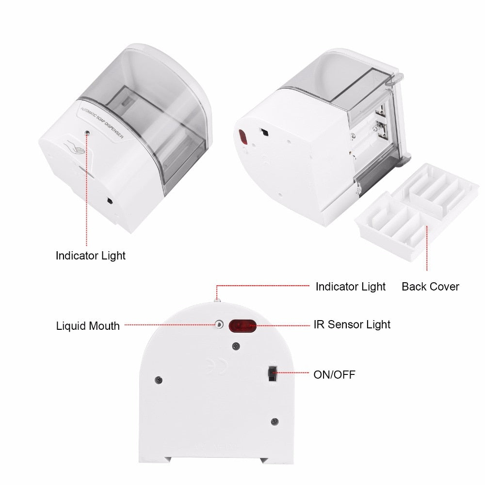 Automatic Wall Mounted Soap & Sanitizer Dispenser by HitMyNeed