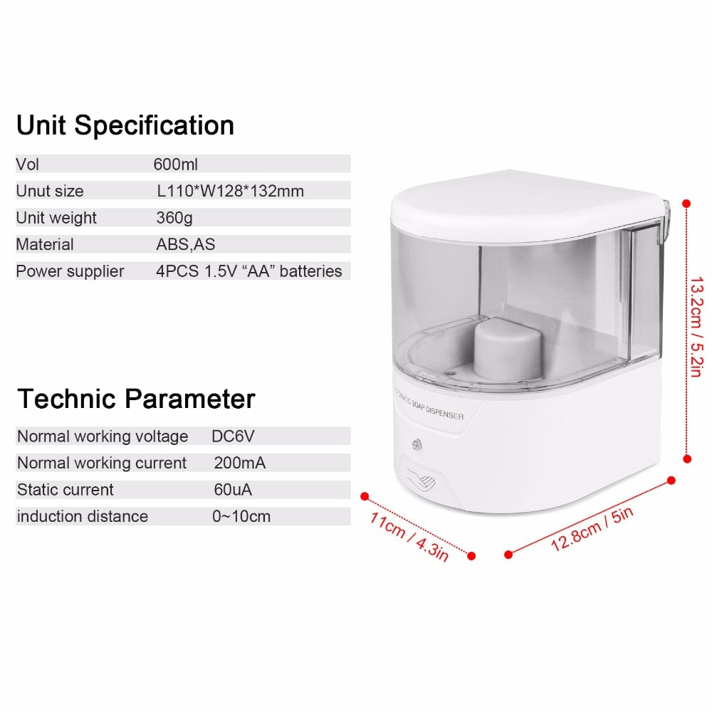 Automatic Wall Mounted Soap & Sanitizer Dispenser by HitMyNeed
