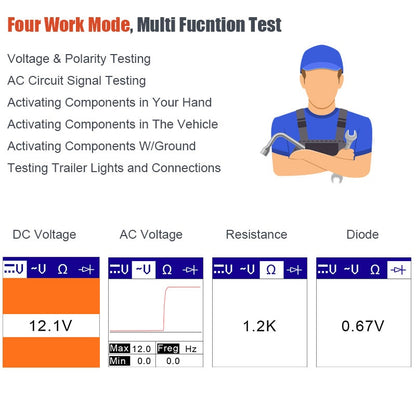 Automotive Circuit Tester with TFT Display & Probe by HitMyNeed