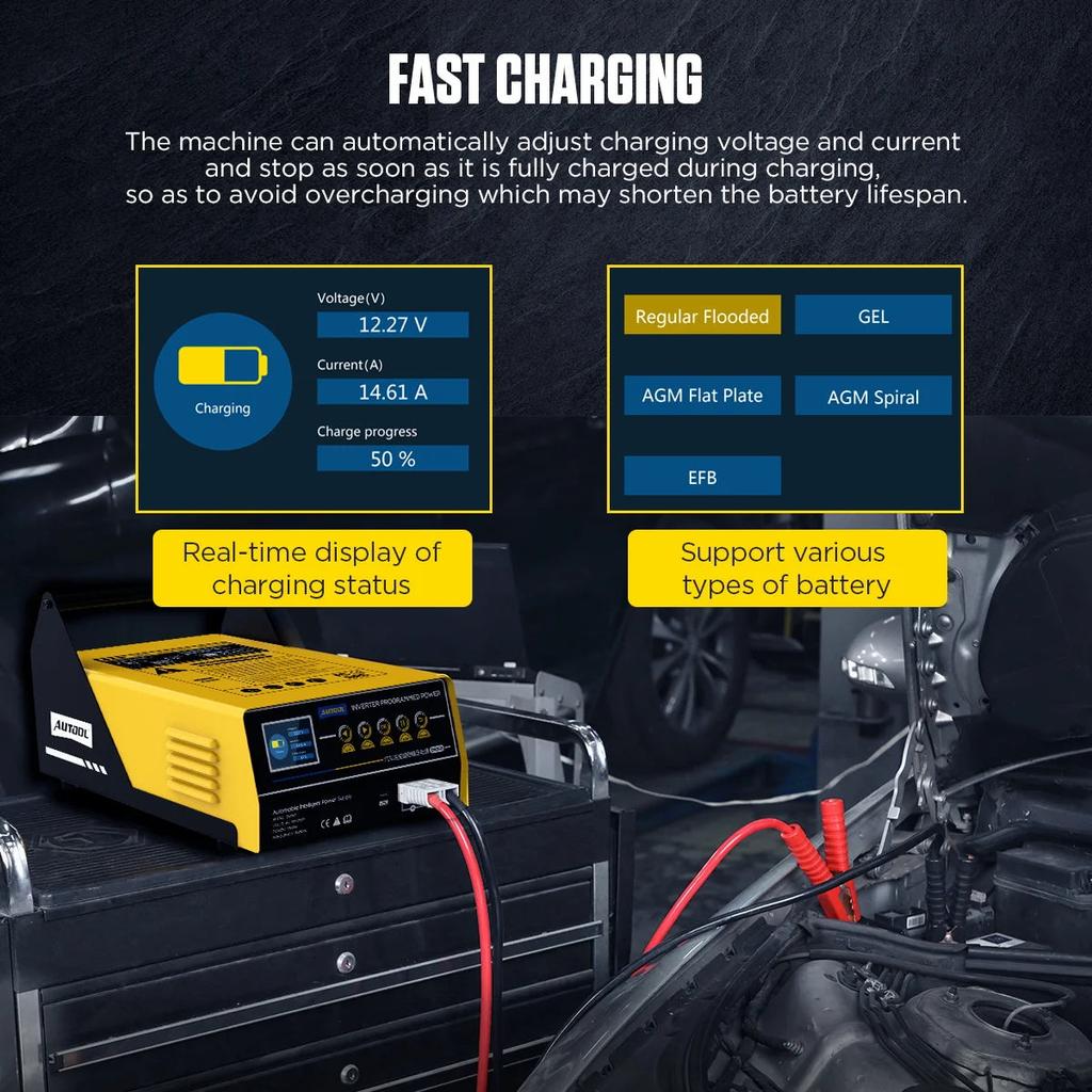 AUTOOL EM365 150A Inverter Power Supply & 12V Charger by HitMyNeed