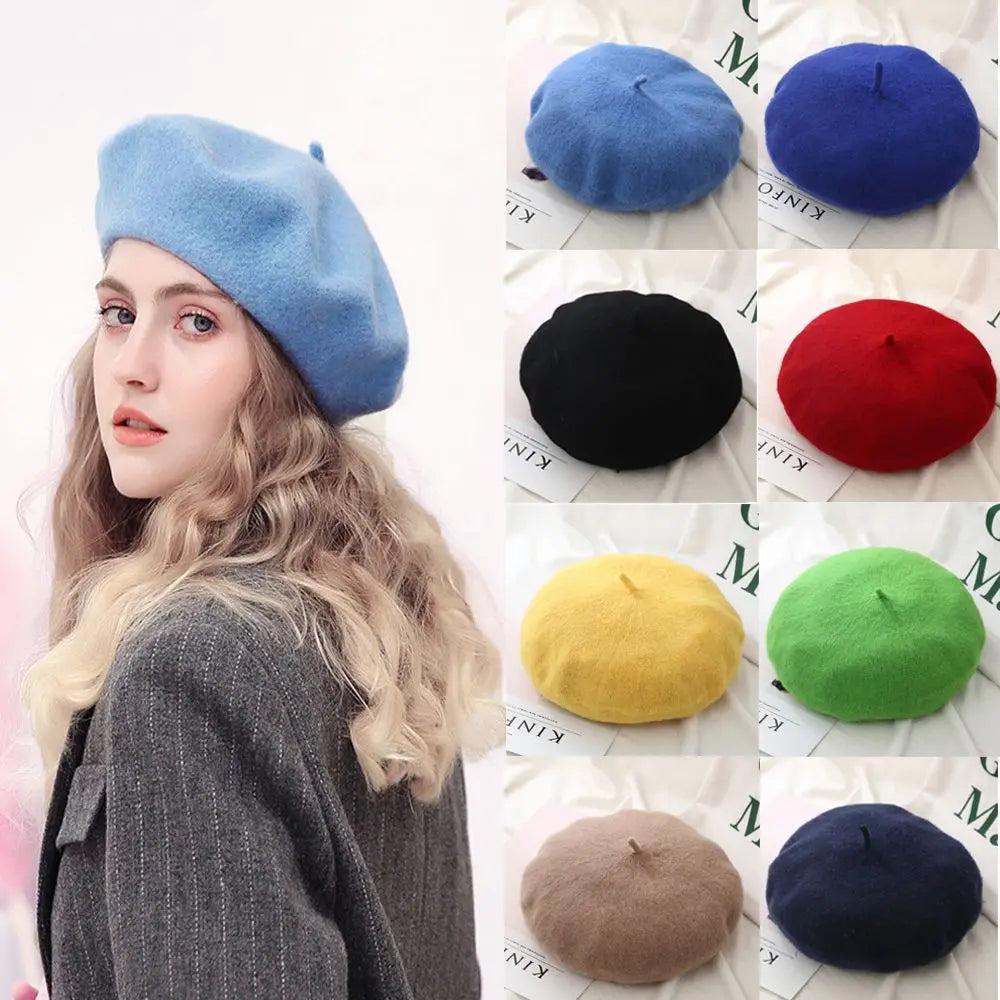 Autumn Winter Felt Beret for Women by HitMyNeed