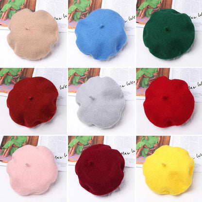 Autumn Winter Felt Beret for Women by HitMyNeed