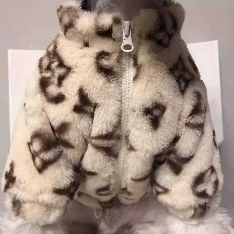 Autumn Winter Fur Coat for Small Dogs & Cats by HitMyNeed