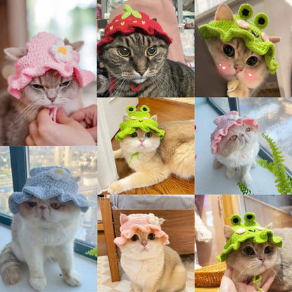 Autumn Winter Knitted Cat & Puppy Hat by HitMyNeed