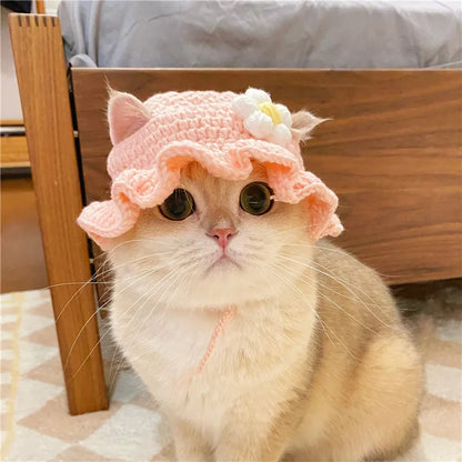 Autumn Winter Knitted Cat & Puppy Hat by HitMyNeed