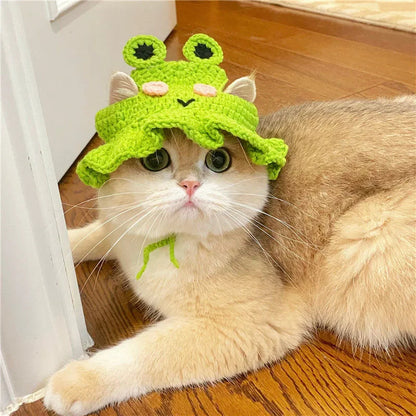 Autumn Winter Knitted Cat & Puppy Hat by HitMyNeed