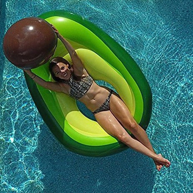 Avocado Pool Float for Adults with Removable Ball by HitMyNeed