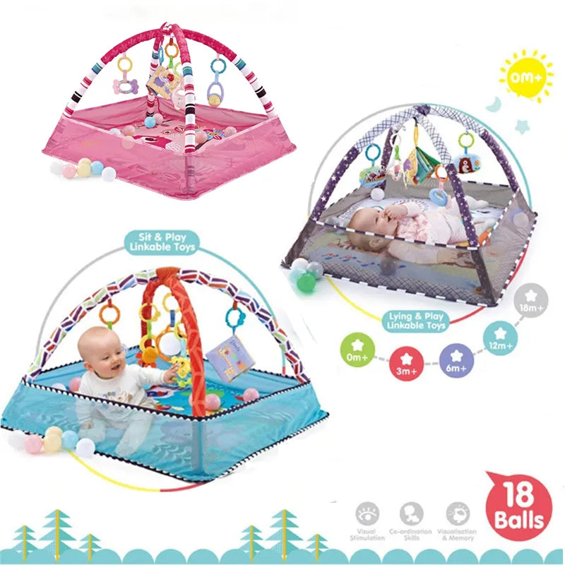 Baby Activity Gym & Fence Crawling Play Mat 0-18M by HitMyNeed