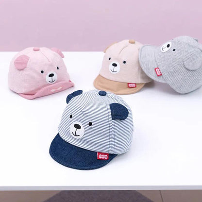 Baby Bear Cotton Baseball Cap for Babies 3-12 Months by HitMyNeed