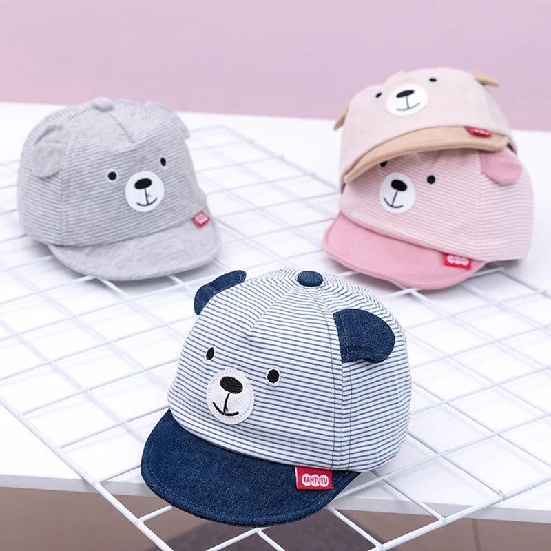 Baby Bear Cotton Baseball Cap for Babies 3-12 Months by HitMyNeed