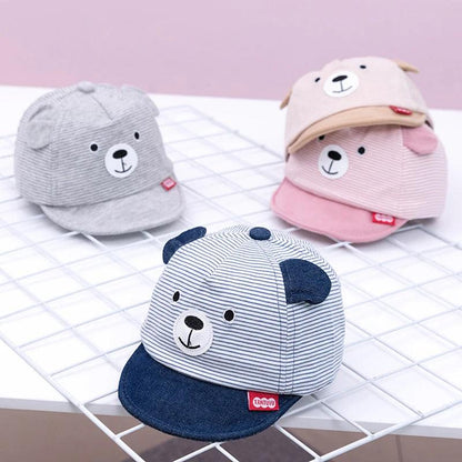 Baby Bear Cotton Baseball Cap for Babies 3-12 Months by HitMyNeed