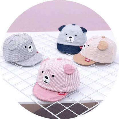 Baby Bear Cotton Baseball Cap for Babies 3-12 Months by HitMyNeed