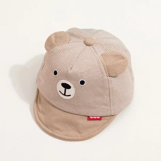 Baby Bear Cotton Baseball Cap for Babies 3-12 Months khaki by HitMyNeed