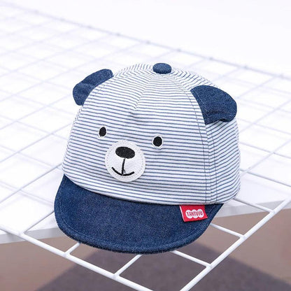 Baby Bear Cotton Baseball Cap for Babies 3-12 Months navy by HitMyNeed