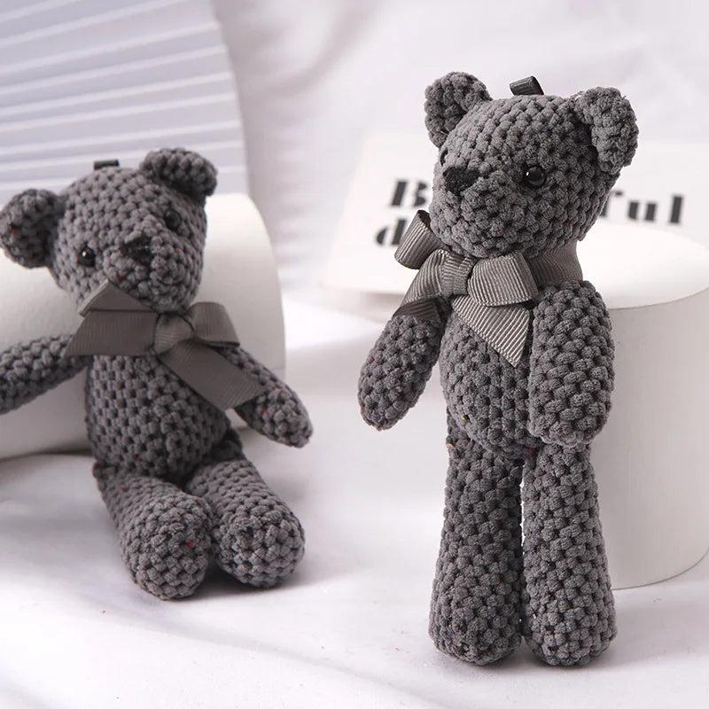 Baby Bear Plush Toy Keychain - 15cm Soft Bear Doll gray by HitMyNeed