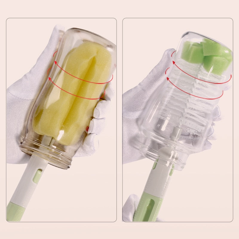 Baby Bottle Cleaner Brush Set with Straw & Nipple Tools by HitMyNeed
