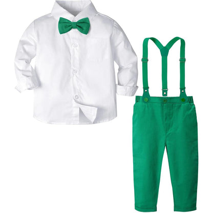 Baby Boy Christmas Gentleman Outfit with Suspenders 7217.0 2-3-years by HitMyNeed