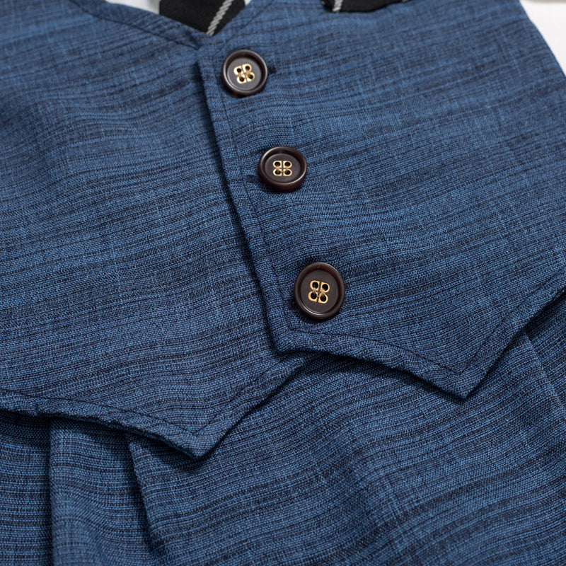 Baby Boy Summer Cotton Formal Romper with Tie by HitMyNeed