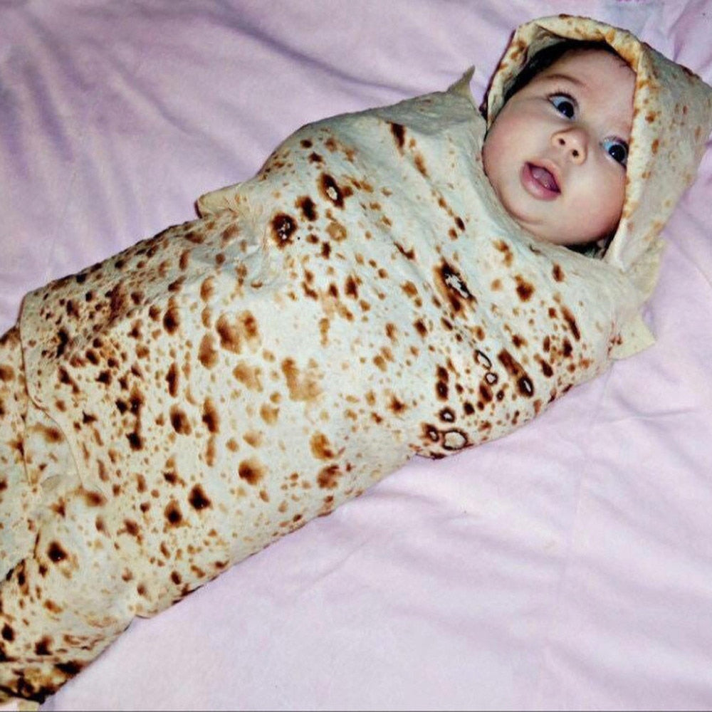 Baby Burrito Swaddle Blanket and Hat Set by HitMyNeed