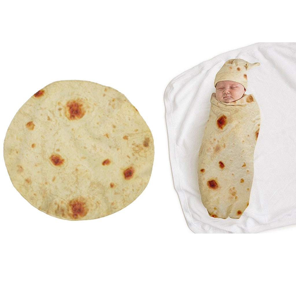 Baby Burrito Swaddle Blanket and Hat Set by HitMyNeed