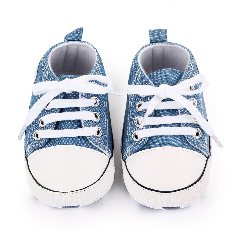 Baby Canvas Star Print First Walker Sneakers by HitMyNeed