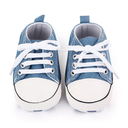 Baby Canvas Star Print First Walker Sneakers by HitMyNeed