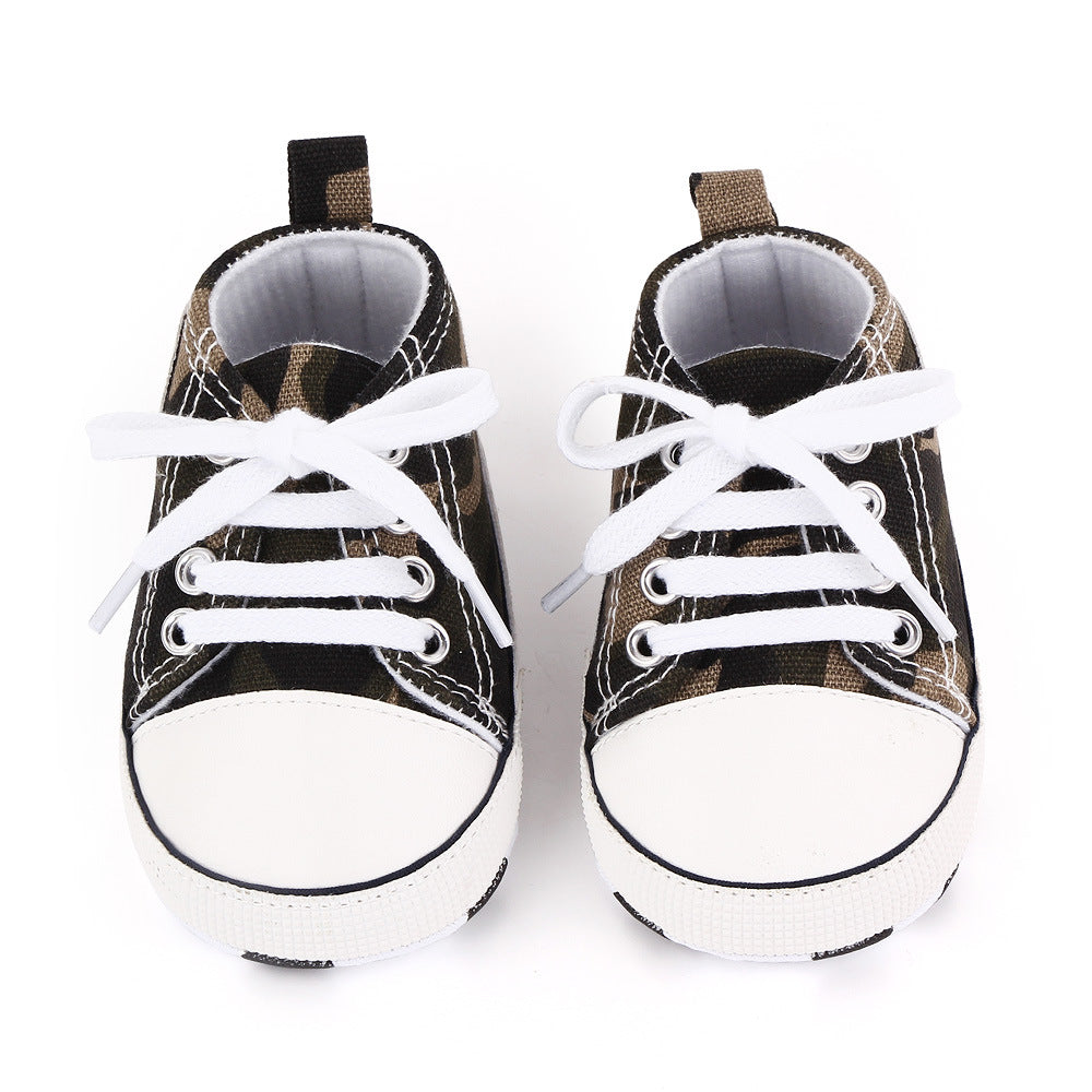 Baby Canvas Star Print First Walker Sneakers by HitMyNeed