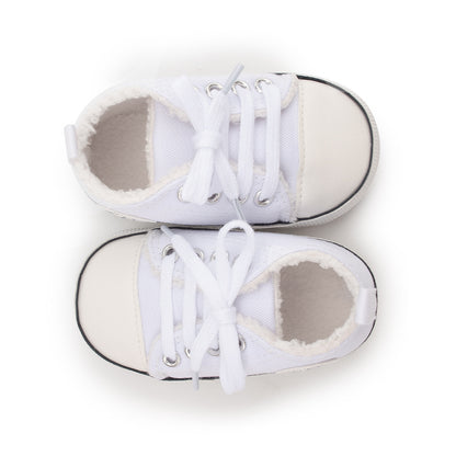 Baby Canvas Star Print First Walker Sneakers by HitMyNeed