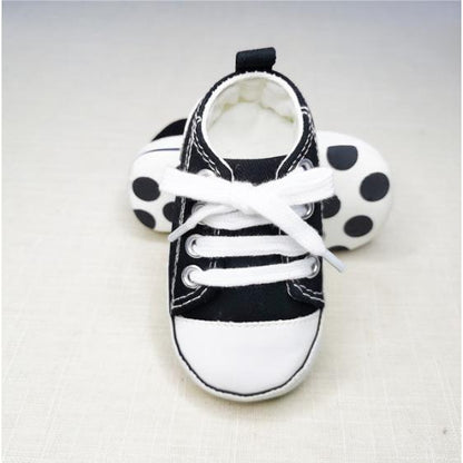 Baby Canvas Star Print First Walker Sneakers baby-black-star 7-12-months12cm by HitMyNeed